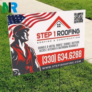 Letreros Publicitarios Personalizados para Exteriores, Lámina de Plástico Corrugado con Estaca en H, Material de PP Metálico para Exhibiciones en Jardines - Product Image 3