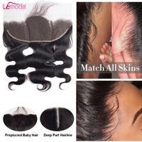 Vente en Gros de Frontal en Dentelle HD Transparente Vierge de Vison 13x6, Closure de Cheveux 100% Humains