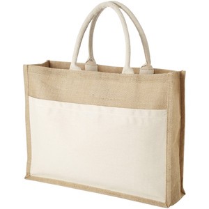 Borsa Tote in Juta Mumbay 18L Senza Marca, Ecologica e Riutilizzabile, con Manici Lunghi, in Tessuto Liscio/Stampato, per Uso Quotidiano e Shopping, Modello 119526-1 - Product Image 1