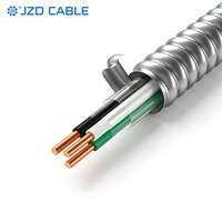 Cable MC con Certificación UL1569 de JZD, 600V, Armadura de Aluminio Entrelazado, Cable Revestido de Metal para Cableado de Edificios Comerciales, Residenciales e Industriales