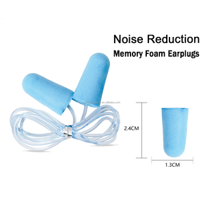 Bouchons d'oreilles en mousse réutilisables avec cordon, intrinsèquement sûrs pour la réduction du bruit lors de tir, de sommeil et de travaux de construction - Product Image 3