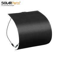 Prix d'usine 16.5V 200W Panneau solaire flexible tout noir pour les activités de plein air