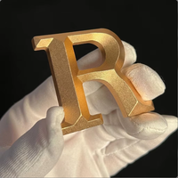 Lettres métalliques triangulaires 3D haut de gamme, signalétique personnalisée avec logo, décoration murale pour hall d'immeuble, boutique, bar, magasins, IP65