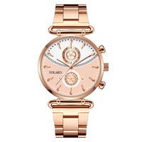 Montre Femme YOLAKO Y0439 à Bracelet Acrylique, Quartz, Patchwork Deux Yeux, Tendance et Écologique, Meilleure Vente pour le Commerce International