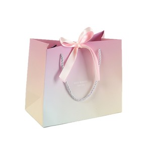 Borsa di Carta Personalizzata con Logo per Shopping di Lusso, per Cosmetici, Abbigliamento, Scarpe, Regali, Boutique, con Manico a Nastro - Product Image 1