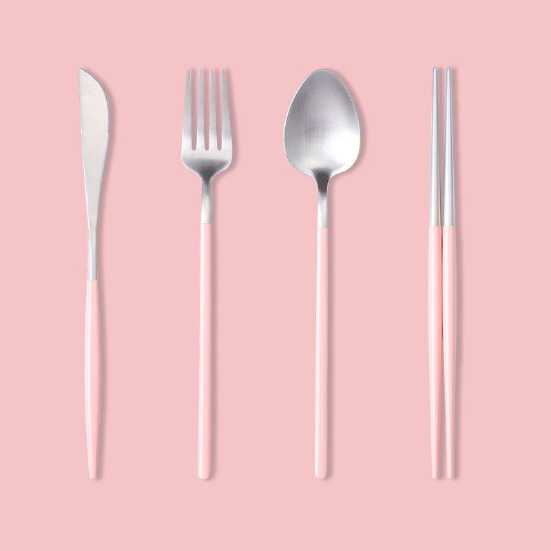 Silver pink 4pcs set