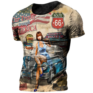 <span class=keywords><strong>T</strong></span>-<span class=keywords><strong>shirt</strong></span> <span class=keywords><strong>vintage</strong></span> 66 Route pour hommes <span class=keywords><strong>T</strong></span>-<span class=keywords><strong>shirt</strong></span> surdimensionné imprimé en 3D Biker Motor <span class=keywords><strong>T</strong></span>-<span class=keywords><strong>shirt</strong></span> à manches courtes Route 66 Racing Camiseta - Product Image 2
