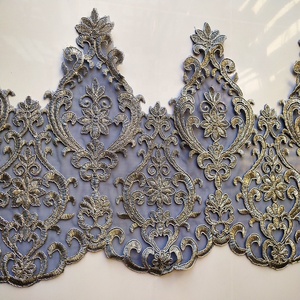 Venta al por mayor, bordado decorativo, cinta <span class=keywords><strong>de</strong></span> encaje para boda, borde <span class=keywords><strong>de</strong></span> encaje bordado blanco azul <span class=keywords><strong>Amazon</strong></span> - Product Image 3