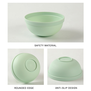 Ensemble <span class=keywords><strong>de</strong></span> 6 bols en plastique empilables aux couleurs pastel, résistants aux chocs et lavables au lave-vaisselle, pour enfants et adultes - Product Image 6