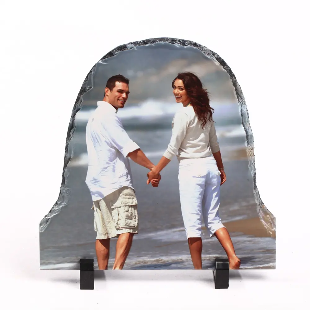 Hot Selling Blank Sublimation Coated Stone Rock Foto Schiefer für DIY Sublimation druck