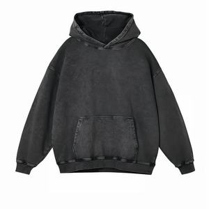 Sudadera con Capucha Extra Grande para Hombre, Lavado Ácido, Algodón Suave, Corte Holgado, Bolsillo Tipo Canguro, Ropa Urbana Diaria, Personalizable, Directo de Fábrica - Product Image 3