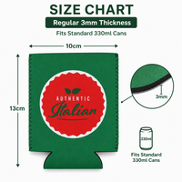 Refroidisseur de canettes pliable en néoprène par sublimation, écologique, recyclable, léger et isolé, 12 oz (330 ml) pour bière et soda