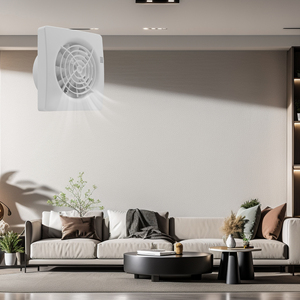 Ventilador de Extracción Eléctrico de Plástico con Rodamientos de Bolas de 4 Pulgadas, para Montar en la Pared, para Cocina, Baño y Hogar, OEM/ODM - Product Image 2