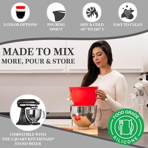 Meilleure vente transfrontalière : Bol mélangeur incassable en plastique antiadhésif, sans BPA, résistant au lave-vaisselle, <span class=keywords><strong>avec</strong></span> <span class=keywords><strong>couvercle</strong></span>, pour battre les œufs et aide <span class=keywords><strong>à</strong></span> la pâtisserie - Product Image 4