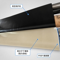 Membrane d'étanchéité en PVDF butyle de 1,2 mm et 1,5 mm, rouleau adhésif puissant pour toiture en acier coloré et véranda