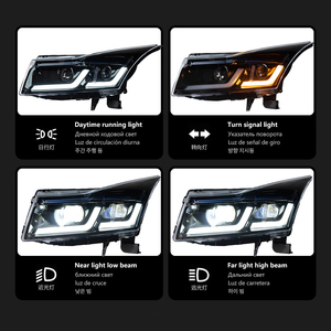 Faro Anteriore per Chevrolet Cruze 2009-2014, Gruppo Ottico a LED Stile <span class=keywords><strong>BMW</strong></span> Serie 5, Doppio L DRL con Lente Proiettore - Product Image 5