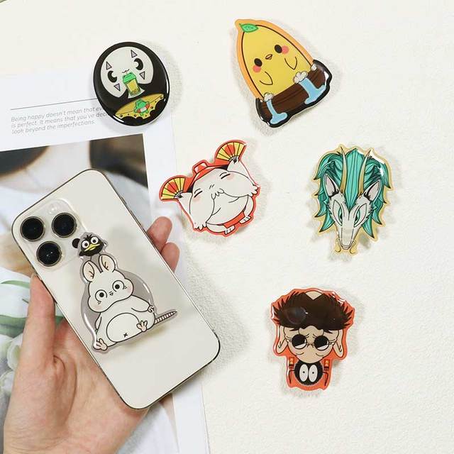 Custom Mobile Phone Holder With Animal Design Acrylic Phone Socket Custom Phone Grip