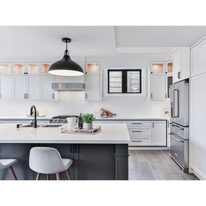 <span class=keywords><strong>Prodeco</strong></span>-manija dorada americana, madera de vidrio brillante, moderna, puerta Pa, cajón, armario de cocina - Product Image 4