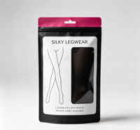 Sachets d'emballage imprimés pour bas et collants, à fermeture éclair, avec fenêtre transparente, en matériau MOPP, avec trou de suspension, refermables, design personnalisé