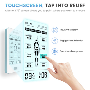 Personnalisation diversifiée stimulateur musculaire soulagement de la douleur corporelle Lcd grand écran tactile dizaines Ems <span class=keywords><strong>appareil</strong></span> de massage - Product Image 4