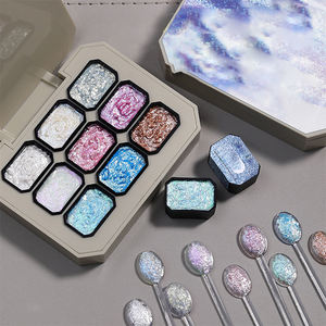 AILANUO Natural Resin Heat-Setting <b>UV</b> <b>Gel</b> LED Liquid Nail Polish 9-Grid Mystic Powder Base Set 5ml Bottle OEM Creating Your Own - Product Image 1