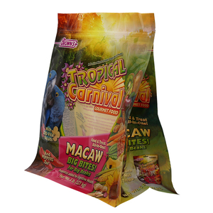 Bolsa resellable de fondo plano personalizada, embalaje seco de comida para perros y mascotas, bolsas de plástico de pie por golosina para comida para perros, 15kg, 20kg - Product Image 1