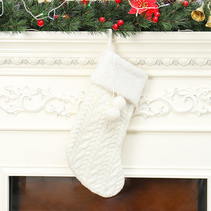 Chaussette de Noël en peluche tricotée personnalisée pour arbre de Noël, décoration en gros, offre spéciale - Product Image 4