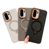 Étui de téléphone antichoc en silicone liquide et PC avec support magnétique, design professionnel, compatible avec 17/Air/16/13/14/15 Pro Max, charge sans fil