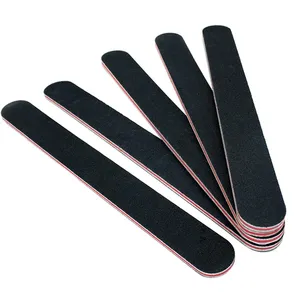 <span class=keywords><strong>Lime</strong></span> à ongles professionnelle noire en papier de verre, robuste, droite et angulaire, grain 100/180, <span class=keywords><strong>pour</strong></span> ponçage et polissage - Product Image 1