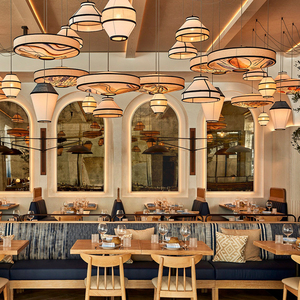 Đèn chùm vải sáng tạo hiện đại Phòng khách kiểu Trung Quốc mới Ban công Nhà hàng quán bar Đèn chùm Nhật Bản Đèn chùm chủ nghĩa tự nhiên bằng sắt - Product Image 2