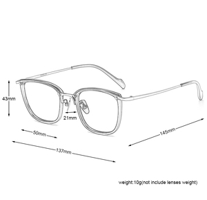 Lunettes Rétro Titane en Acétate pour Hommes Montures de Lunettes de Soleil Personnalisées Lunettes de Vue Lentilles avec Prescription - Product Image 6