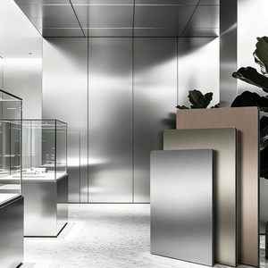 Panneau mural en bambou avec texture métallique et charbon de bois |   Panneau de revêtement décoratif imperméable et ignifuge pour la décoration intérieure des chambres d'hôtel - Product Image 2