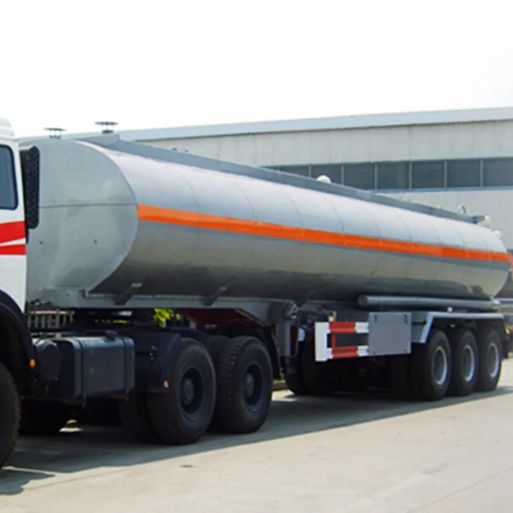 3 aks Palm ham petrol su tankeri römork 40000 42000 litre asit süt dizel tankları yarı römork karbon çelik yakıt tankı römork