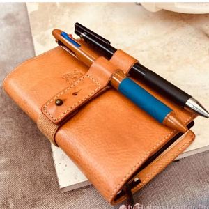 Customized Genuine Leather Forest Paper Loose-<b>leaf</b> Booklet Couple Daily Record Notebook Portable Daily <b>Book</b> - Product Image 2