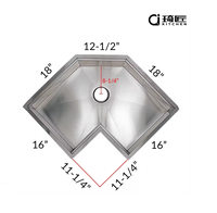 Évier d'angle encastré de 30 pouces en acier inoxydable 304 finition satinée pour cuisine, évier d'angle de cuisine type poste de travail