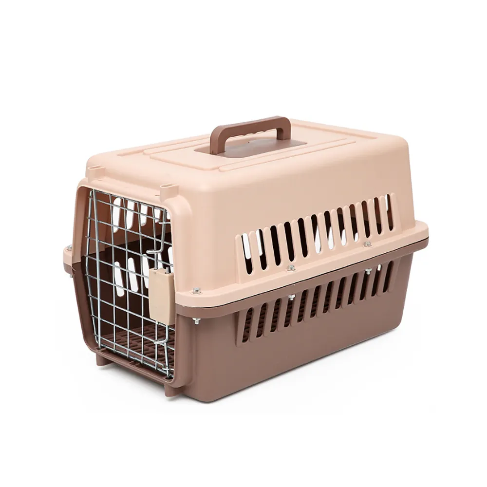 Dijual Penerbangan Luar Ruangan Disetujui Perjalanan Komersial Dapat Dilipat Kandang Anjing Kucing Peliharaan Warna Plastik untuk Perjalanan
