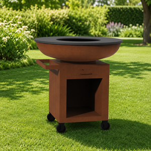 Matériel de jardinage multifonctionnel pour la cour, poêle à <span class=keywords><strong>bois</strong></span> extérieur, foyer en acier Corten, plancha - Product Image 1