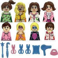 Figurines Blanches Senior 8 pièces, Personnages de Télévision à la Mode, Blocs de Construction en Plastique ABS, Ensemble de Jouets de Construction pour Fille