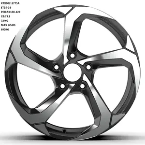 Weiya 2024 anos direto da fábrica personalizado 17*7.5 18*8 19*8.5 polegadas rodas de alumínio