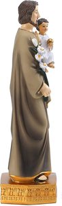 Série Renaissance Catholique Décoration Sculpture Résine Saint <span class=keywords><strong>Joseph</strong></span> et l'Enfant pour les Familles Religieuses figurine - Product Image 3