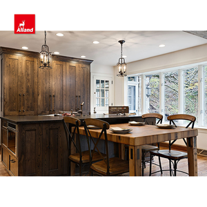 Élégante armoire <span class=keywords><strong>de</strong></span> <span class=keywords><strong>cuisine</strong></span> shaker rustique en chêne rouge ou en placage <span class=keywords><strong>de</strong></span> bois solide et scié avec un design intemporel <span class=keywords><strong>de</strong></span> luxe naturel - Product Image 4