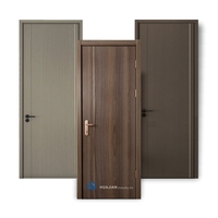 Portes Intérieures en Bois Modernes Design MDF PVC Portes en Bois Pré-Peintes pour Chambres