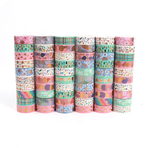 Ensemble de ruban de papier cadeau boîte enfants bricolage manuel ruban nouveau rouleau <span class=keywords><strong>entier</strong></span> de ruban de papier de dessin animé mignon décoratif - Product Image 3