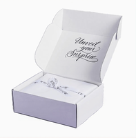 Boîte d'expédition en carton ondulé avec fermeture éclair personnalisée, bande de déchirement, auto-adhésive, pour l'expédition et l'emballage de cadeaux