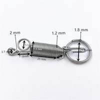 Serrure à ressort multifonctionnelle pour porte de cage à animaux avec anneau, loquet à ressort extensible avec crochet pour porte de cage à animaux, serrure à ressort en spirale