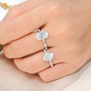 Anillo de diamantes de corte ovalado Goldleaf PT950 de platino con certificado IGI de 2, 3 y 4 quilates DEF‑VVS/VS para compromiso, boda, aniversario y uso diario - Product Image 4
