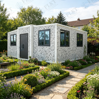 Maison préfabriquée de luxe extensible en conteneur, structure en acier certifiée 5, résistante aux intempéries, aux incendies et aux ouragans, modulaire et résistante aux intempéries.