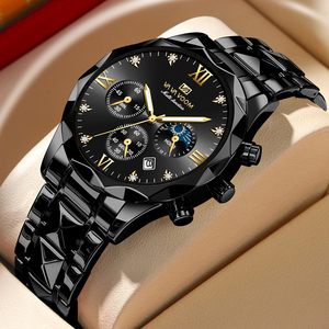 Curren 8313 Argent-Vert Montre à Quartz Analogique Numérique Pour Homme Avec Bracelet En Acier