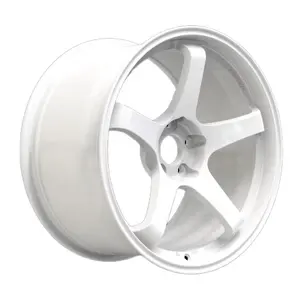 New Style Custom Deep Lip 5 Spoke Concave Alloy Rims 18 19 20 21 22Inch PCD 5x112 5x114.3 5x120 White Forged Wheel for Car