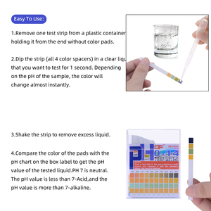 100 pièces Universel Papier Test <span class=keywords><strong>pH</strong></span> Bandes pour Corps D'essai D'acide Alcalin <span class=keywords><strong>pH</strong></span>, Aquariums, - Product Image 4